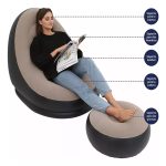 Sillon Inflable con Reposapies - Marron - Imagen 3