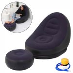 Sillon Inflable con Reposapies - Negro