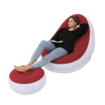 Sillon Inflable con Reposapies - Rojo - Imagen 5
