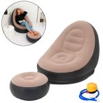 Sillon Inflable con Reposapies - Marron