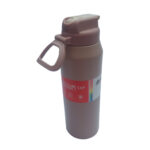 Botella térmica deportiva de acero inoxidable marrón - Imagen 4