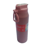 Botella térmica deportiva de acero inoxidable rosa - Imagen 2