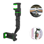 Soporte Ajustable para Celular en Retrovisor de Auto con Giro 360°