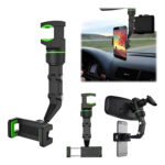 Soporte Ajustable para Celular en Retrovisor de Auto con Giro 360° - Imagen 4