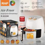 Freidora de aire Manual RAF con capacidad de 5.8 L -1500W Blanca - Imagen 6