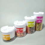 Set 4 contenedores o recipientes herméticos de acrilico transparente - Imagen 4