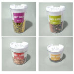 Set 4 contenedores o recipientes herméticos de acrilico transparente - Imagen 2