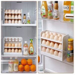 Organizador de huevos, 3 niveles con capacidad para 30 unidades -Verde - Imagen 2