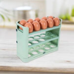 Organizador de huevos, 3 niveles con capacidad para 30 unidades -Verde - Imagen 5