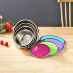 Juego de 4 Bowls o Tazones de Acero con tapa de colores 12,14,16 y18cm - Imagen 5