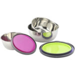 Juego de 4 Bowls o Tazones de Acero con tapa de colores 12,14,16 y18cm - Imagen 4