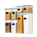 Set 8 contenedores/recipientes herméticos para guardar alimentos y más