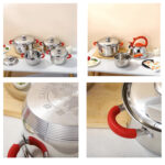 Set ollas KAISA VILLA con Tetera, total 16 piezas de acero inoxidable - Imagen 4