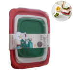 Set 3 contenedores/recipientes para guardar alimentos y más - Verde - Imagen 2