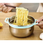 Set de 3 Contenedores o Bowls de Acero con Tapa y Asa color Verde - Imagen 3