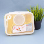 Taper Lonchera Contenedor de Alimentos con Divisiones Amarillo - Imagen 2