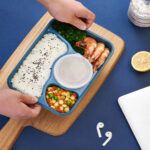 Taper Lonchera Contenedor de Alimentos con Divisiones Azul - Imagen 6