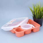 Táper Lonchera Contenedor de Alimentos con Divisiones Ladrillo - Imagen 3