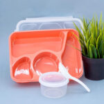 Táper Lonchera Contenedor de Alimentos con Divisiones Ladrillo - Imagen 6