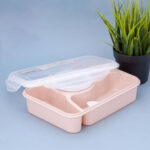 Taper Lonchera Contenedor de Alimentos con Divisiones Rosa - Imagen 4