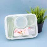 Taper Lonchera Contenedor de Alimentos con Divisiones Verde - Imagen 4