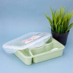 Taper Lonchera Contenedor de Alimentos con Divisiones Verde - Imagen 2