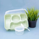 Taper Lonchera Contenedor de Alimentos con Divisiones Verde - Imagen 3