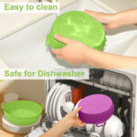 Pack 3 bandejas de silicona para freidora de aire sin aceite - Lila - Imagen 5