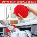 Pack 3 Bandejas de silicona para freidora de aire sin aceite - Rojo - Imagen 6