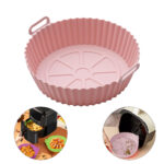 Pack 3 Bandejas de silicona para freidora de aire sin aceite - Rosado