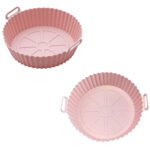 Pack 3 Bandejas de silicona para freidora de aire sin aceite - Rosado - Imagen 2