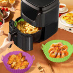 Pack 3 Bandejas de silicona para freidora de aire sin aceite - Rosado - Imagen 6