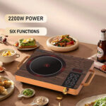 Cocina Encimera Eléctrica Digital de Vitroceramica Portatil 2200W - Imagen 2
