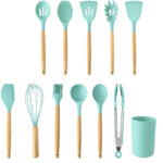 Juego de 12 Utensilios de Silicona para Cocina y Repostería - VERDE - Imagen 2