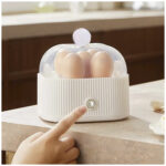 Sancochador Cocedor de Huevos Eléctrico Multifuncional Huevos perfectos en minuto - Transparente - Imagen 7