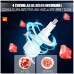 Picadora Procesador de Eléctrica Multifuncional 3L Tritura Pica y Mezcla en Segundos - Imagen 4