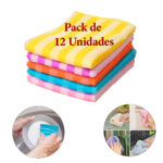 Pack 12 Toallas o Paños de Microfibra para Limpieza de Cocina