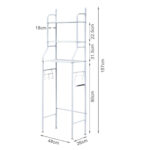 Estante Soporte Organizador de Baño de 3 Niveles – Blanco - Imagen 4