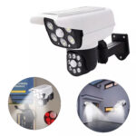 Lámpara Solar Led Tipo Cámara de Seguridad-doble sensor de movimiento - Imagen 2