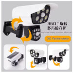 Lámpara Solar Led Tipo Cámara de Seguridad-doble sensor de movimiento - Imagen 5