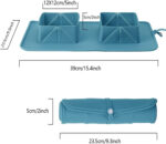 Plato de perro gato plegable portátil de silicona Celeste - Imagen 4
