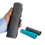 Plato de perro gato plegable portátil de silicona Celeste - Imagen 5