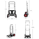 Coche de Carga Portátil Domestico de Aluminio Multiuso Capacidad 90K - Imagen 4