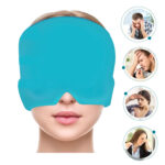 Gorro Relajante Gel Caliente o Frio Dolores de Cabeza migrañas Celeste