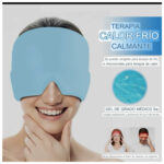 Gorro Relajante Gel Caliente o Frio Dolores de Cabeza migrañas Celeste - Imagen 2