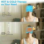 Gorro Relajante Gel Caliente o Frio Dolores de Cabeza migrañas Celeste - Imagen 3