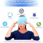 Gorro Relajante Gel Caliente o Frio Dolores de Cabeza migrañas Celeste - Imagen 5