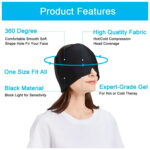 Gorro Relajante Gel Caliente o Frio Dolores de Cabeza migrañas Celeste - Imagen 4
