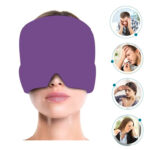 Gorro Relajante Gel Caliente o Frio Dolores de Cabeza o migrañas Lila