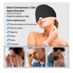 Gorro Relajante Gel Caliente o Frio Dolores de Cabeza o migrañas Negro - Imagen 6